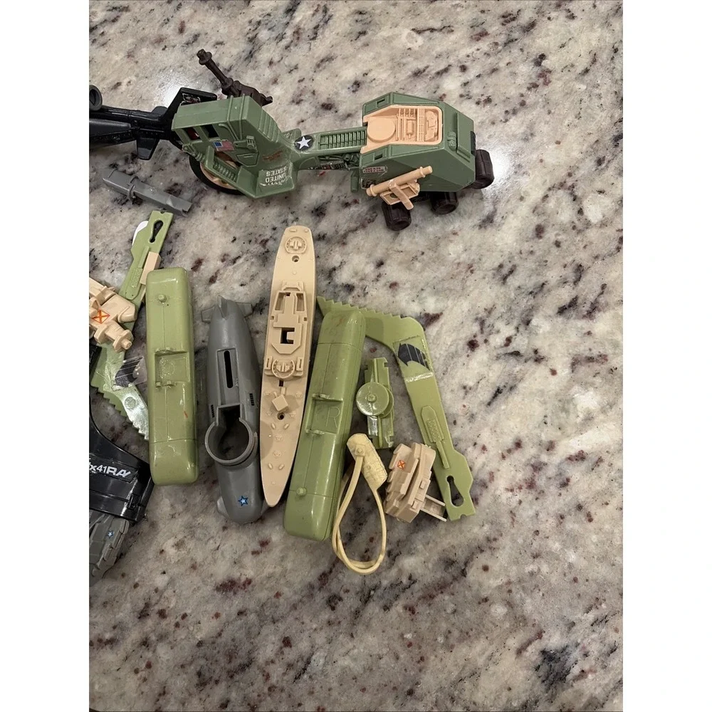 Vintage 1980s Hasbro GI Joe Vehicle Lot Salvage Vehicles Mixed Parts